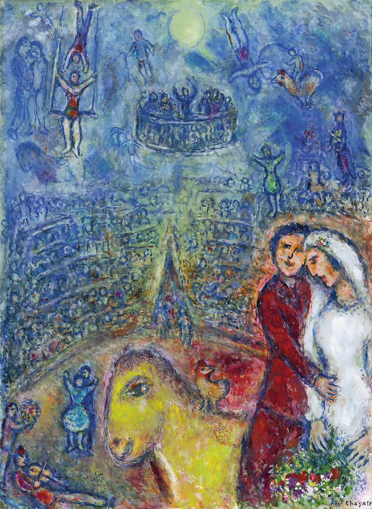 Les fiancés au cirque, 1982, Marc Chagall (Vitebsk 1887-1985 Saint Paul de Vence) I Foto: GALERIE BOULAKIA